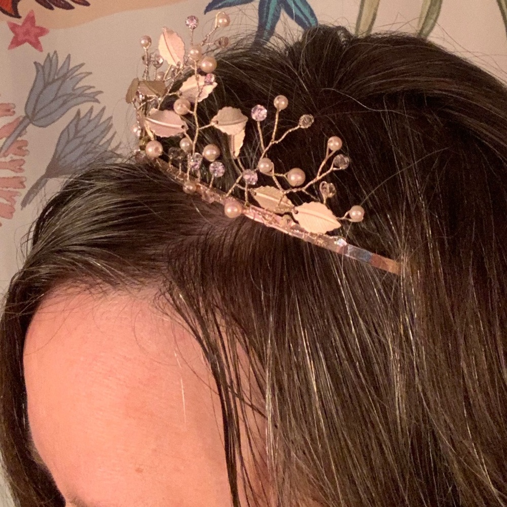 5/$30! MIX & MATCH! ICING SPARKLY Rose Gold “Twisting Branches” TIARA!
